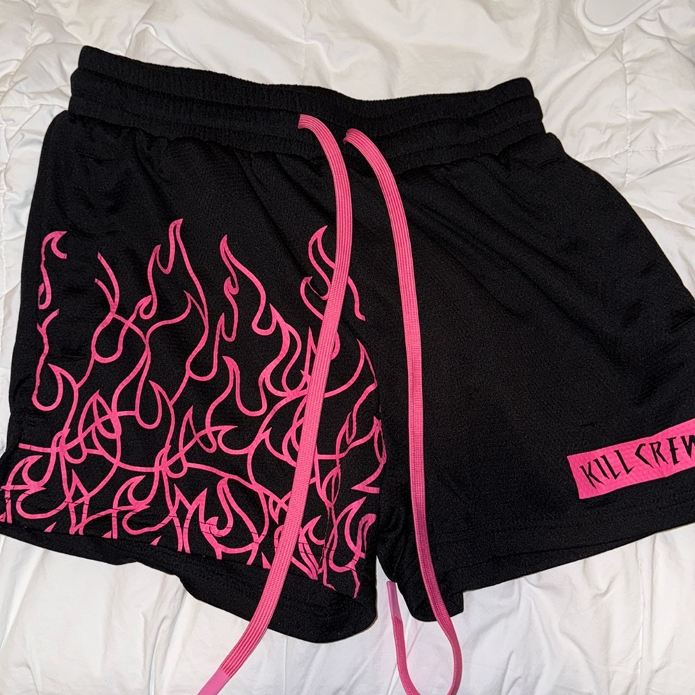 Kill Crew Black and Pink Shorts